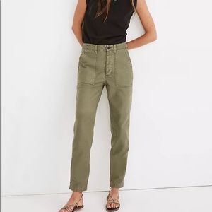 Madewell Green Straight Leg Utility Pants